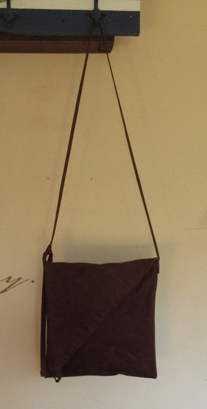 Convertible Waxed Canvas Possibles Bag With Contrast Lining