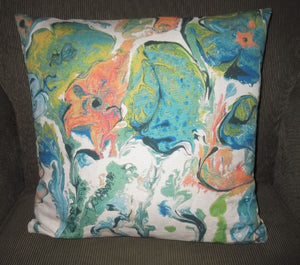 Retro flowers pillow cover