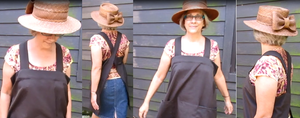 Basic Cross Back Apron in Polyester Poplin