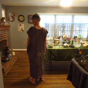 June Looks Great In Her Purple Silk Dress!