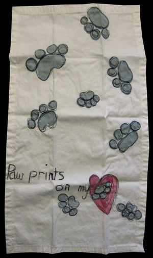 Paw Prints On My Heart Towel