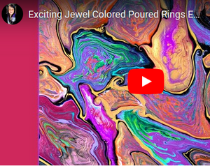 Jewel Colored Poured Rings