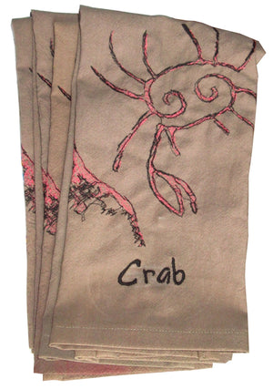 Coral Crab Art Towels by Haley Brianna Atwell