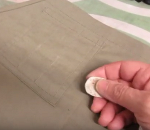 Tip for getting tailor's chalk out of your project