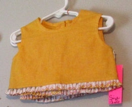 Bright Yellow Little Girl Sleeveless Top And Pant Set 4532