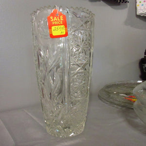 Large Ornate Crystal Vase