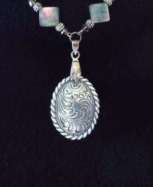 Western Pendant Necklace And Earrings