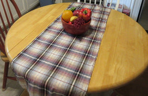 Purple Plaid Scarf Or Table Runner