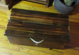 Ammo Box With Rope And Antler Handles By Donnie Howell Woodworking-Ask About Ordering