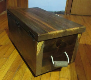 Ammo Box With Rope And Antler Handles By Donnie Howell Woodworking-Ask About Ordering