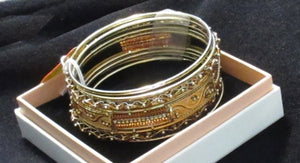 Assorted Gold Tone Bangle Bracelets