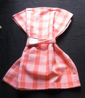Orange Plaid Cotton Towels-Set Of 4