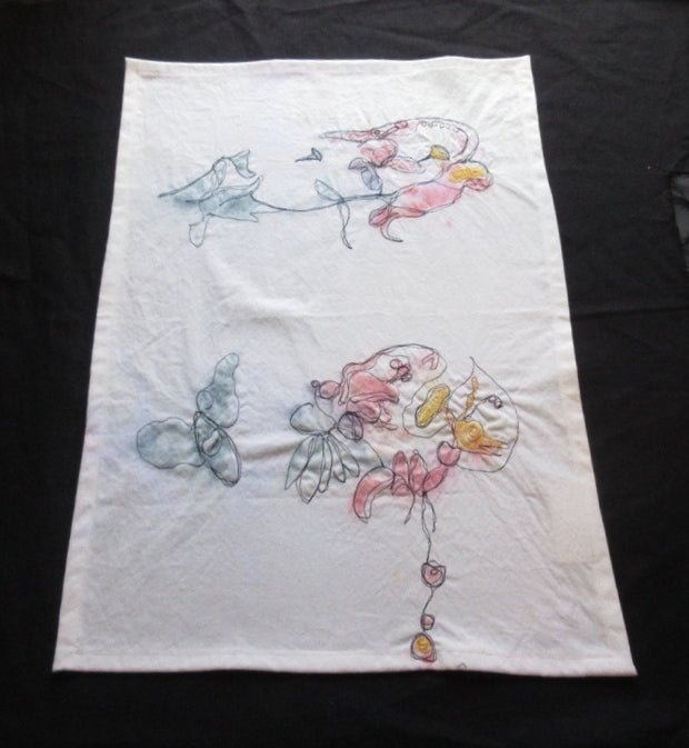 Pastel Floral Art Towel By CS Murphy