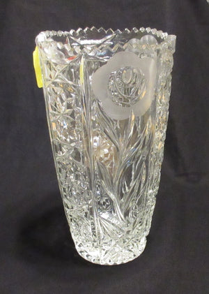 Large Ornate Crystal Vase