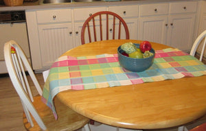Pastel Plaid Table Runner Or Scarf