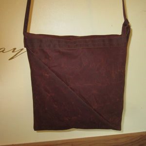 Convertible Waxed Canvas Possibles Bag With Contrast Lining