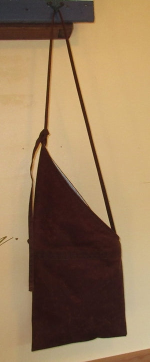 Convertible Waxed Canvas Possibles Bag With Contrast Lining