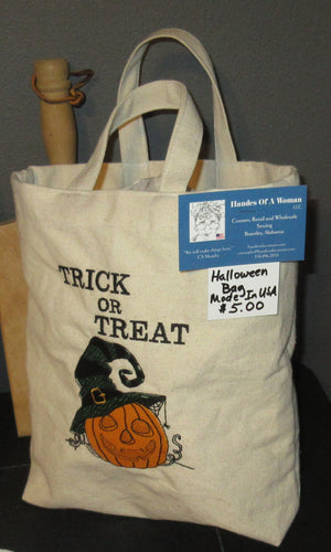 Halloween Trick-Or-Treat Tote Bags With Options, Made In USA