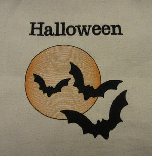 Halloween Bats And Moon Add-On Embroidery