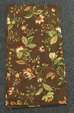 Brown Floral Cotton Towel