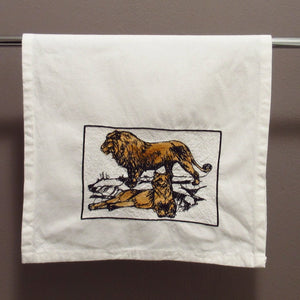 Lions on Rocks Add-On Embroidery Design