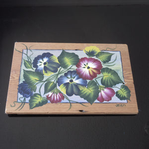 Pansy Hand Painted Plaque or Trivet