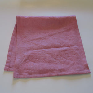 Hand-Dyed Pink Linen Towel-Set Of 2