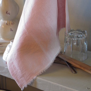 Pink Linen Rayon Towel Napkin or Place Mat - Set of 2