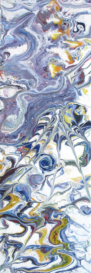 abstract in purple, pour 124