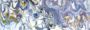 abstract in purple, pour 124