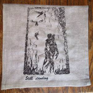 Figure with Birds Towel