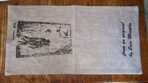 Figure with Birds Towel