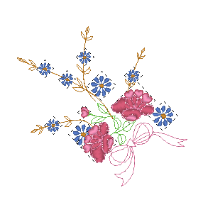Vintage Floral Add-On Embroidery Design