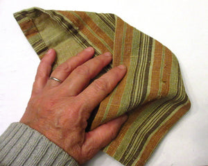 Vintage-Stripe Linen Bar Mop 11" x 12"